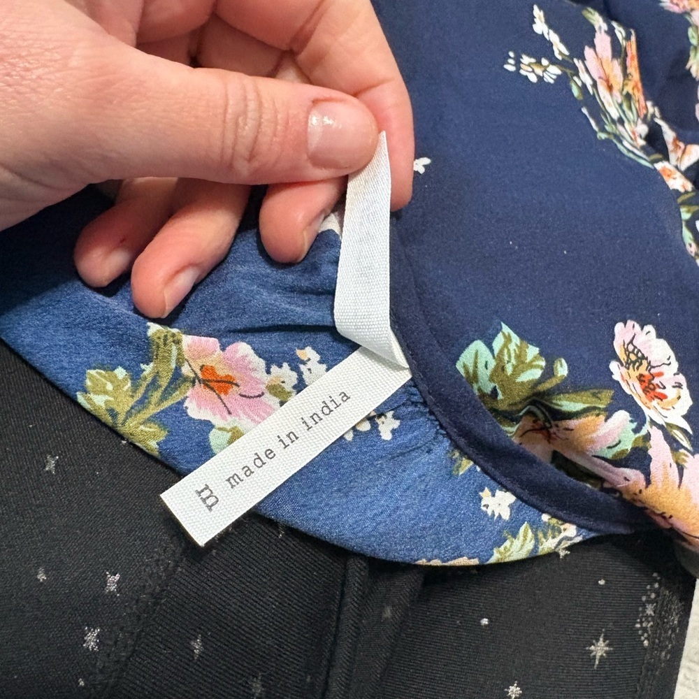 Live 4 Truth Navy Floral Wrap Maxi Dress | Boho Short Sleeve Tie Waist - Picture 6 of 7